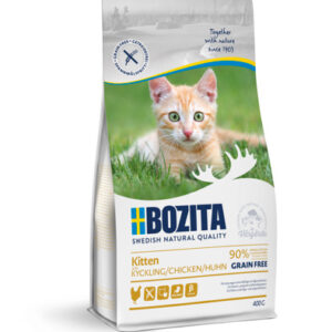Bozita INDOOR & STERILISED, BEZ DODATKU ZBÓŻ Z Kurczakiem - 400g